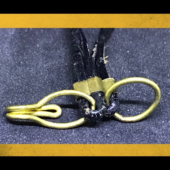 Vintage brass paddle runway bib statement necklace - Picture 14 of 14